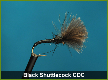Black Shuttlecock CDC Fly - flies for Fishing