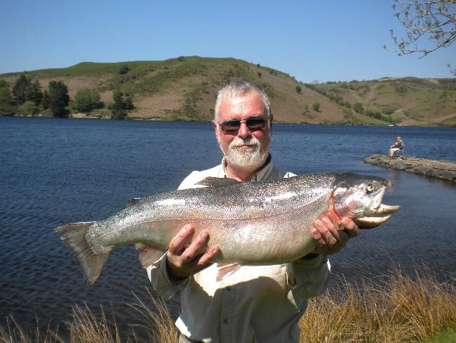 Winfred Thomas with his 14lb 10oz caught on a size 12 zulu