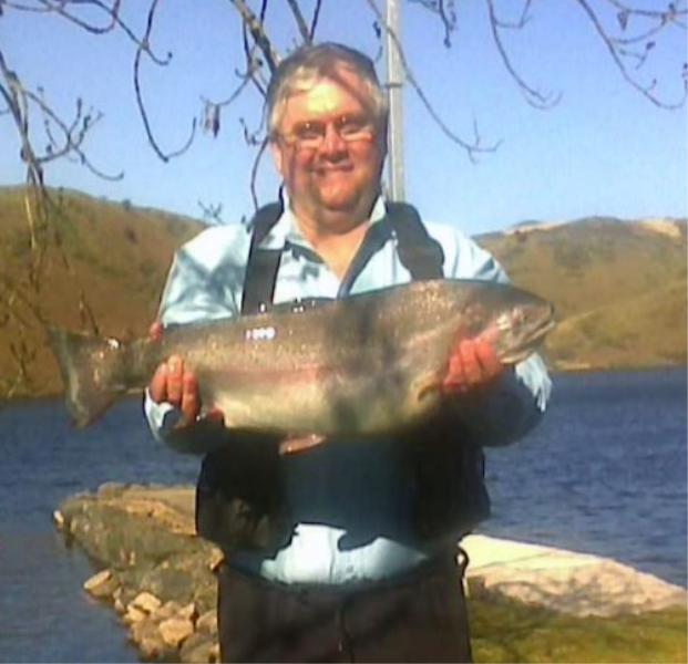 Wyn Griffiths with his 14lb 10oz taken on a coral blob